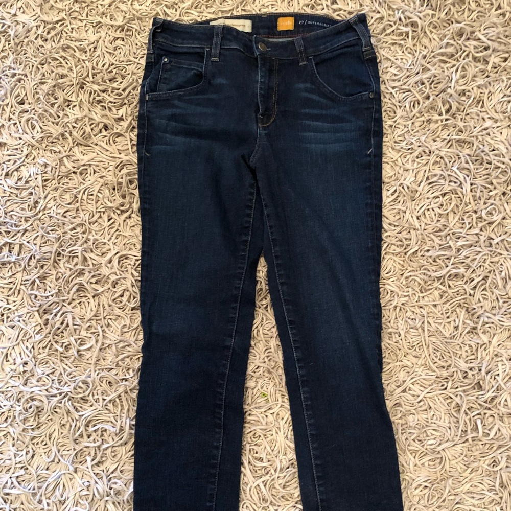 Pilcro for Anthropologie Dark-Wash Skinny Jeans